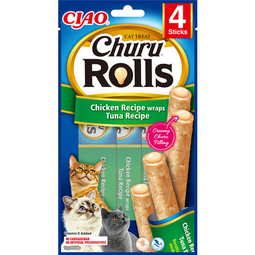 Inaba Churu Rolls Cat Chicken Wraps Tuna