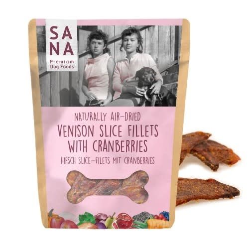 Sanadog Venison Slice Fillets with Cranberries 100 gram