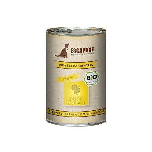 Escapure Natvoer blik BIO kalkoen 400 gram