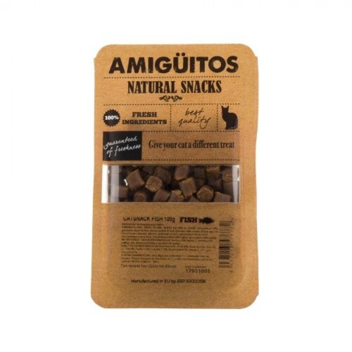 Amiguitos Catsnack Vis (rund, kip & varken) 100 gram