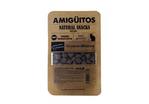 Amiguitos Catsnack Eend (kip, vis & varken) 100 gram