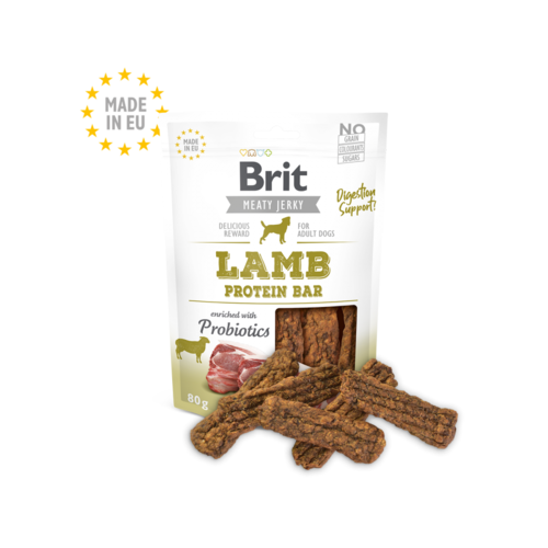 Brit Meaty Jerky Kip & Lam Protein Bar 80 gram