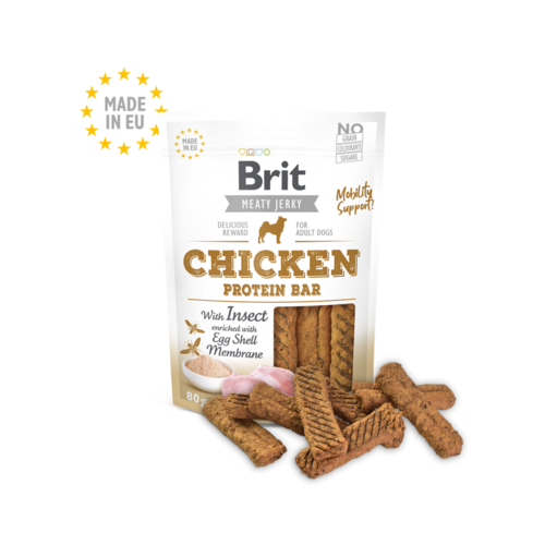Brit Meaty Jerky Kip & Insect Protein Bar 80 gram