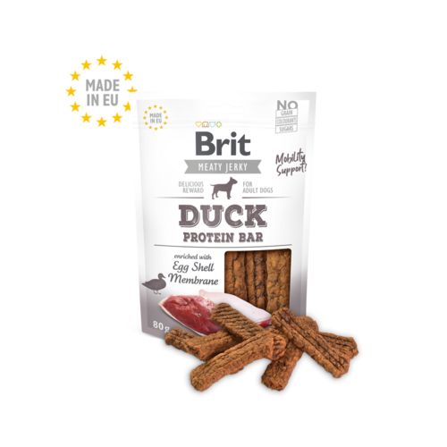 Brit Meaty Jerky Kip & Eend Protein Bar 80 gram