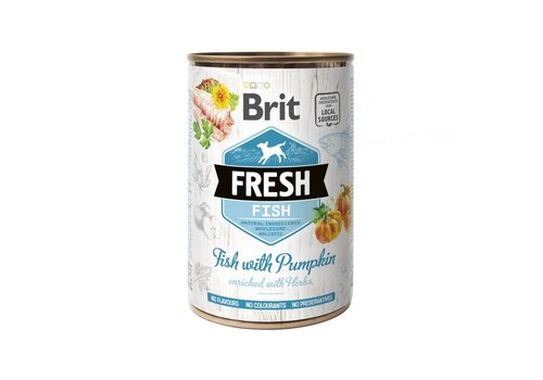 Brit Fresh Blikvoer Vis met Kip en Pompoen 400 gram