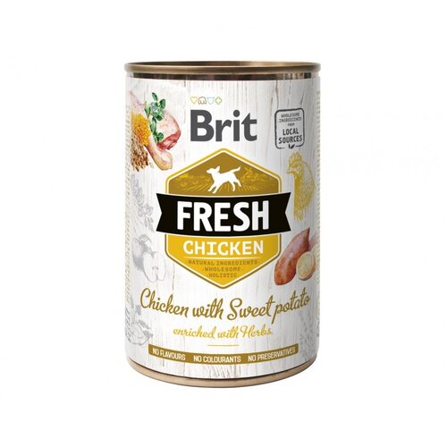 Brit Fresh Blikvoer Kip met Kalkoen en Zoete Aardappel 400 gram