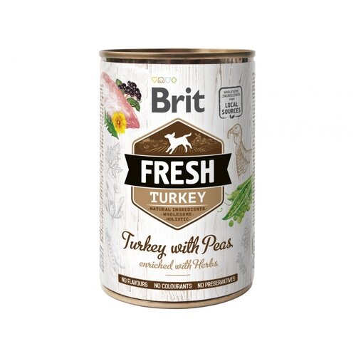 Brit Fresh Blikvoer Kalkoen met Erwten 400 gram