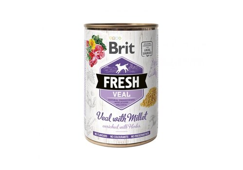 Brit Fresh Blikvoer Kalf met Kalkoen en Gierst 400 gram