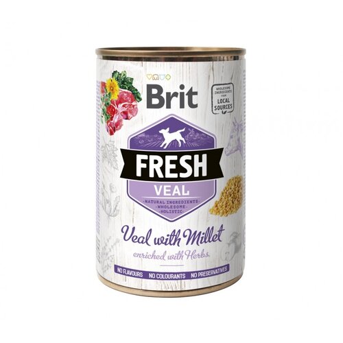 Brit Fresh Blikvoer Kalf met Kalkoen en Gierst 400 gram