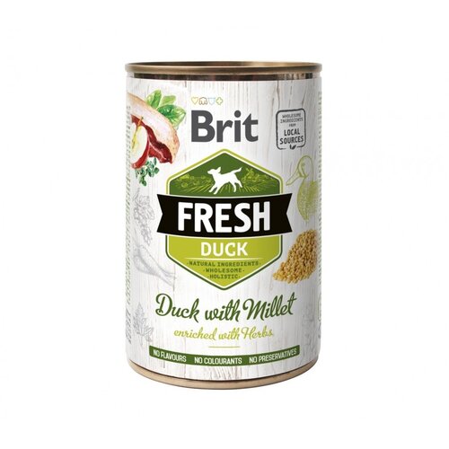 Brit Fresh Blikvoer Eend met Gierst 400 gram