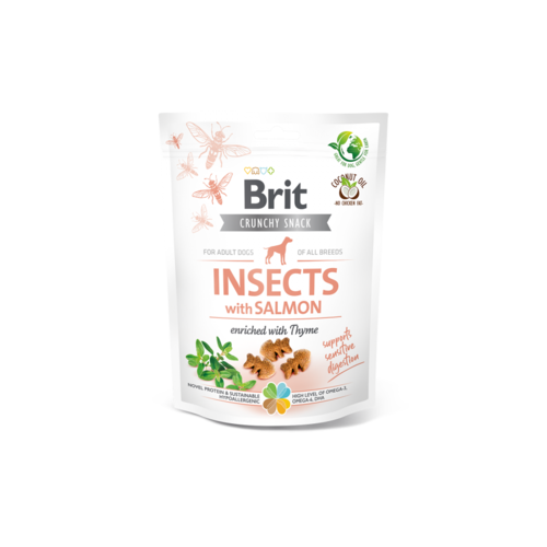 Brit Crunchy Snack Insect & Zalm 200 gram