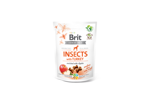 Brit Crunchy Snack Insect & Kalkoen 200 gram