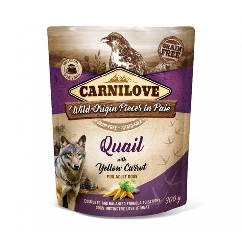 Carnilove Hond Pouch Kalkoen & Kwartel met Gele Wortel 300 gram