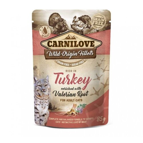 Carnilove Kat Pouch Kip & Kalkoen met Valeriaan 85 gram