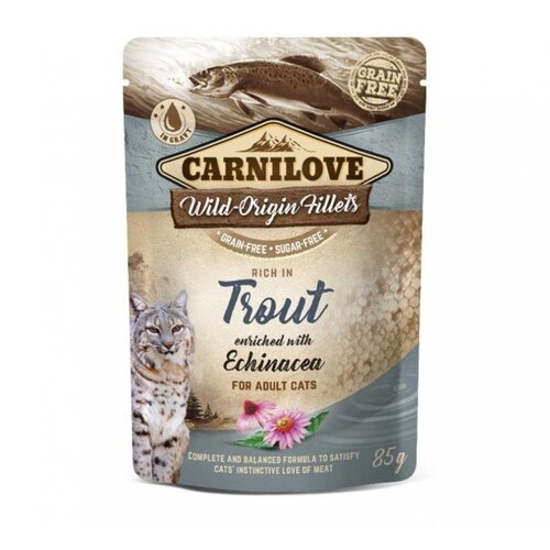 Carnilove Kat Pouch Kip & Forel met Echinacea 85 gram