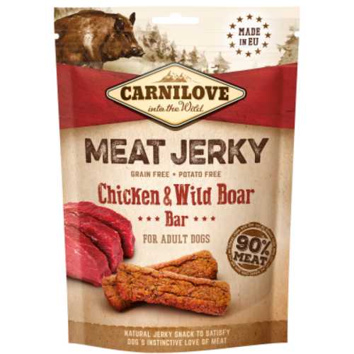 Carnilove Jerky Kip & Wild Zwijn Bar 100 gram