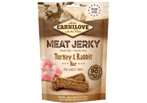 Carnilove Jerky Kalkoen & Konijn Bar 100 gram