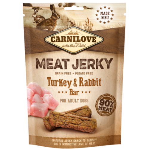 Carnilove Jerky Kalkoen & Konijn Bar 100 gram