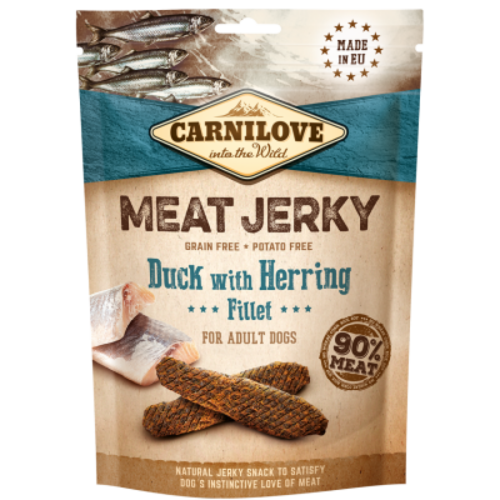 Carnilove Jerky Kalkoen, Eend & Haring Fillet 100 gram