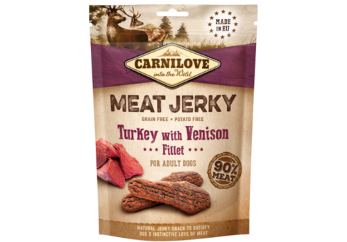 Carnilove Jerky Kalkoen & Hert Fillet 100 gram