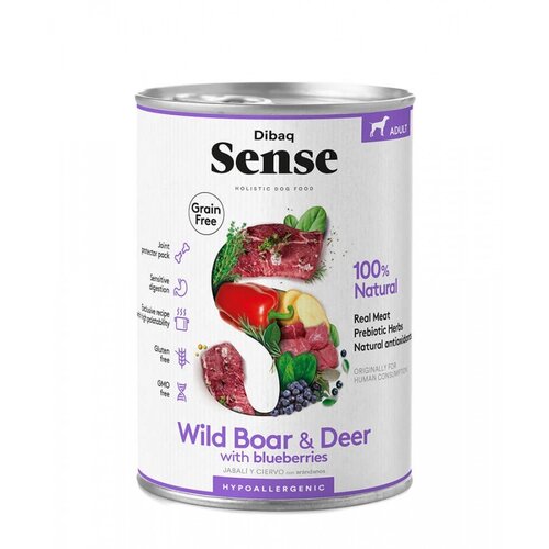 Dibaq Sense Blikvoer Wild Zwijn & Hert 380 gram