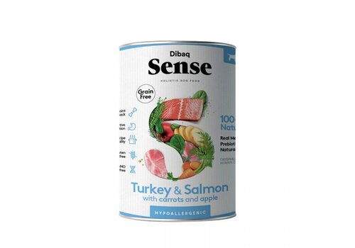 Dibaq Sense Blikvoer Zalm & Kalkoen Puppy 380 gram