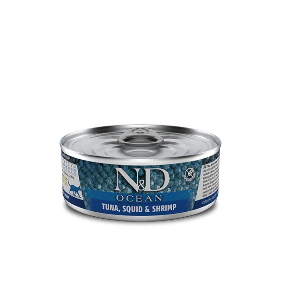 N&D Ocean Blik Tonijn & Inktvis Kat 70 gram