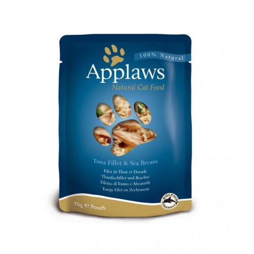 Applaws Cat Quick Serve Bouillon tonijn & zeebrasem 70 gram