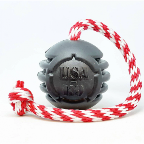 SodaPup Magnum Black Stars and Stripes Tug Toy