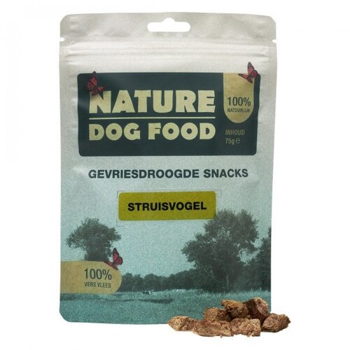 Nature Dog Food Gevriesdroogd Struisvogel 75 gram