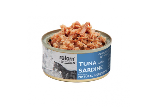 Retorn Cat Blikvoer Tonijn met Sardines 80 gram