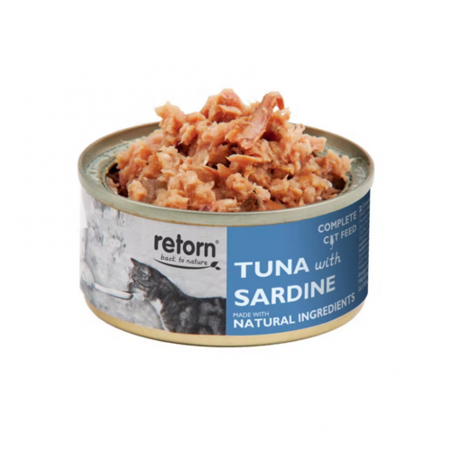 Retorn Cat Blikvoer Tonijn met Sardines 80 gram