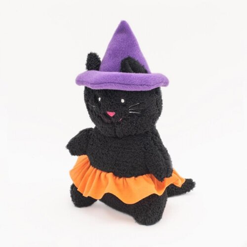 ZippyPaws Halloween Cheeky Chumz Witch Cat ZippyPaws Halloween Cheeky Chumz Witch Cat