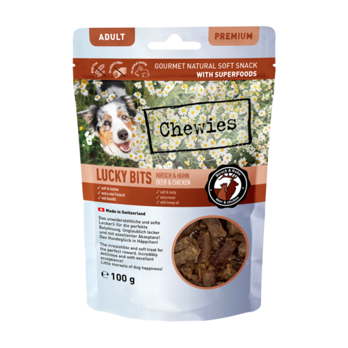 Chewies Lucky Bits Kip & Hert Adult 100 gram