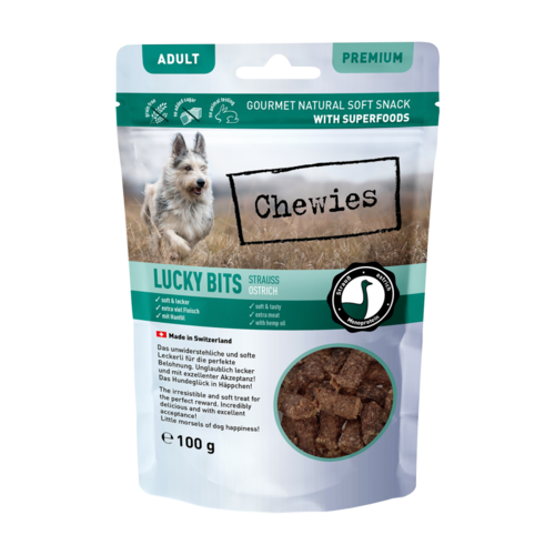 Chewies Lucky Bits Struisvogel Adult 100 gram