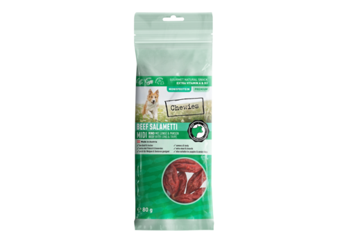 Chewies Salametti met Rund, Long & Pens 80 gram