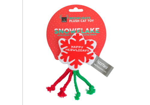 FuzzYard Xmas Cat Happy Meowlidays Snowflake FuzzYard Xmas Cat Happy Meowlidays Snowflake
