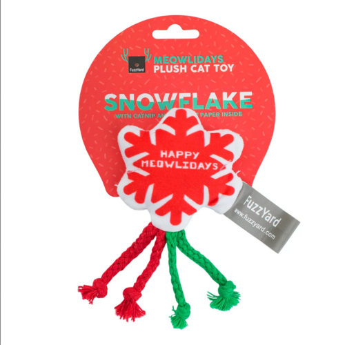 FuzzYard Xmas Cat Happy Meowlidays Snowflake FuzzYard Xmas Cat Happy Meowlidays Snowflake