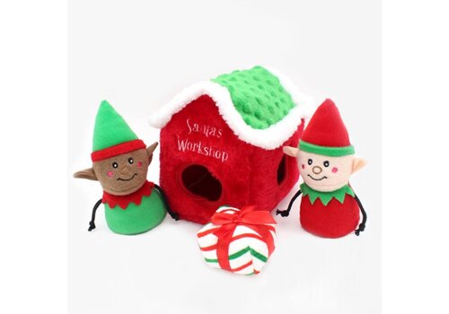 ZippyPaws Holiday Burrow Santa's Workshop ZippyPaws Holiday Burrow Santa's Workshop