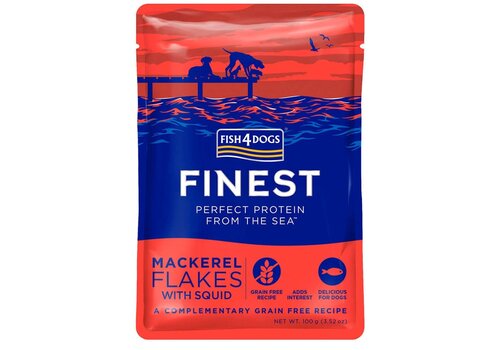 Fish4Dogs Makreelvlokken met Inktvis 100 gram