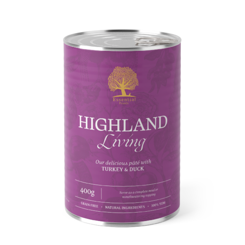 Essential Foods Blikvoer Highland Living 400 gram