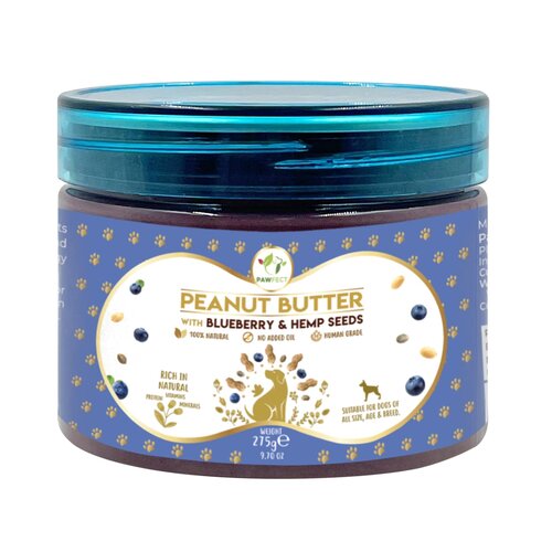 Pawfect Peanut Butter with Blueberry & Hemp Seeds