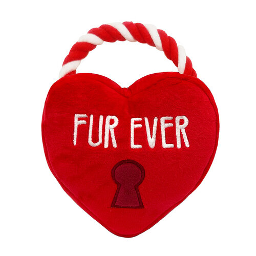 Huxley & Kent Power Plush Fur Ever Lock Heart