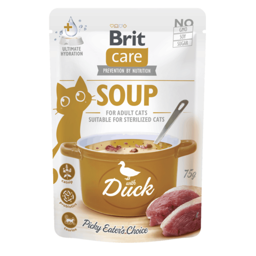 Brit Care Cat Soup Kip & Eend 75 gram