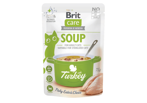 Brit Care Cat Soup Kip & Kalkoen 75 gram