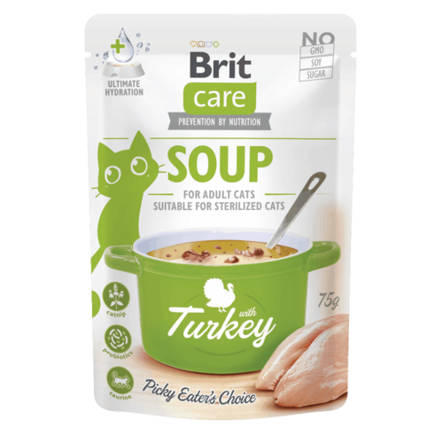 Brit Care Cat Soup Kip & Kalkoen 75 gram