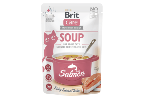 Brit Care Cat Soup Kip & Zalm 75 gram