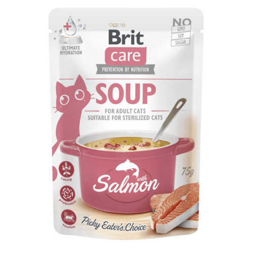 Brit Care Cat Soup Kip & Zalm 75 gram