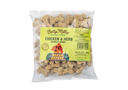 Betty Miller Wheat Free Chicken & Herb bones 400 gram