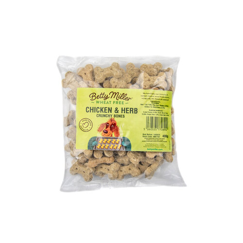 Betty Miller Wheat Free Chicken & Herb bones 400 gram